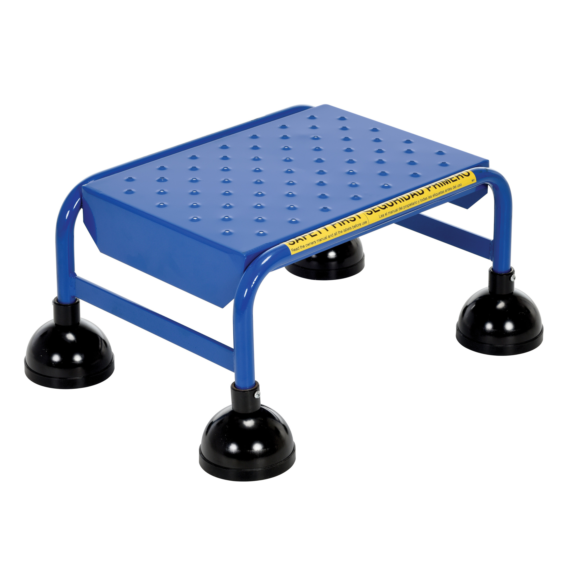 Vestil Steel Commercial Spring Loaded Ladders 1 Perforated 16 In. Step Width 300 Lb. Capacity Blue